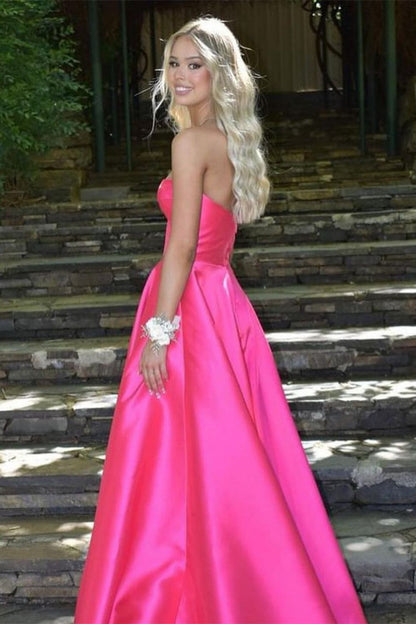 Princess A Line Sweetheart Green Long Prom Dress with Split Front