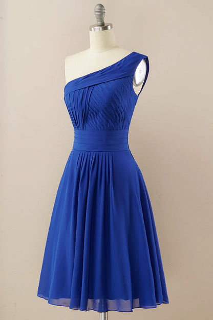 Chiffon One Shoulder Bridesmaid Dress