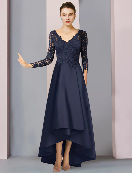 A-Line Mother of the Bride Dress Formal Wedding Guest Elegant High