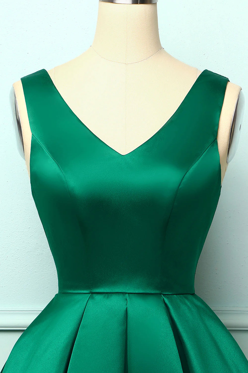 Satin Green Ball Homecoming Dress