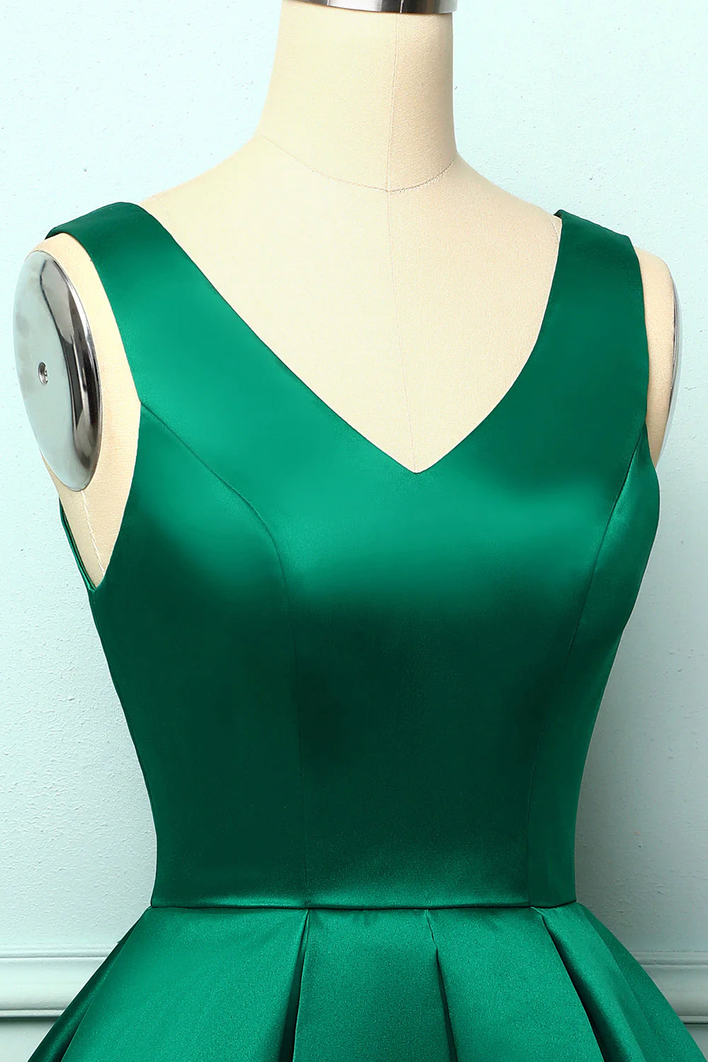 Satin Green Ball Homecoming Dress