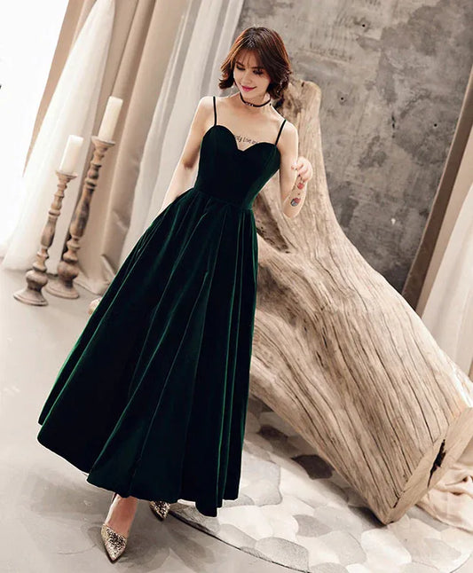 Buyishang Simple Green Short Prom Dress Green Bridesmaid Dress prom dress in store