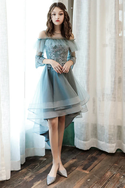 Cute Tulle Lace Short Prom Dress A-Line Homecoming Party Dress