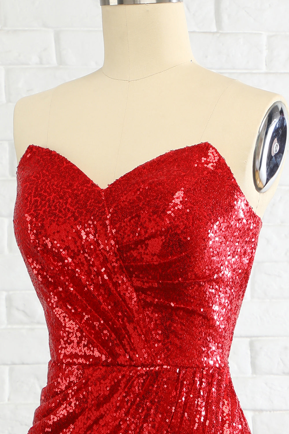 Mermaid Sweetheart Red Sequins Long Prom Dress Party Dress