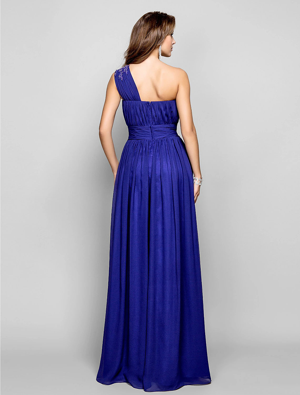 Sheath / Column Minimalist Open Back Formal Evening Military Ball Dress