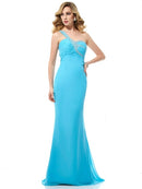 Trumpet/Mermaid One-Shoulder Sleeveless Beading Long Chiffon Dresses