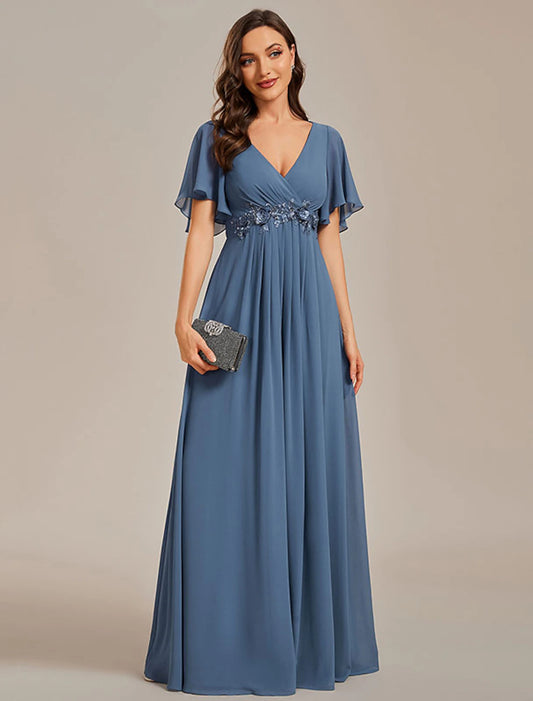 A-Line Wedding Guest Dresses Elegant Dress Formal Wedding Sweep