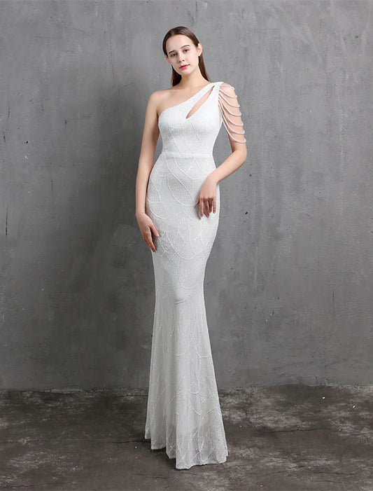 Mermaid / Trumpet Evening Gown Sparkle & Shine Dress Formal Wedding Guest