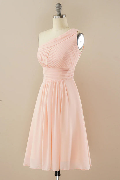 Chiffon One Shoulder Bridesmaid Dress