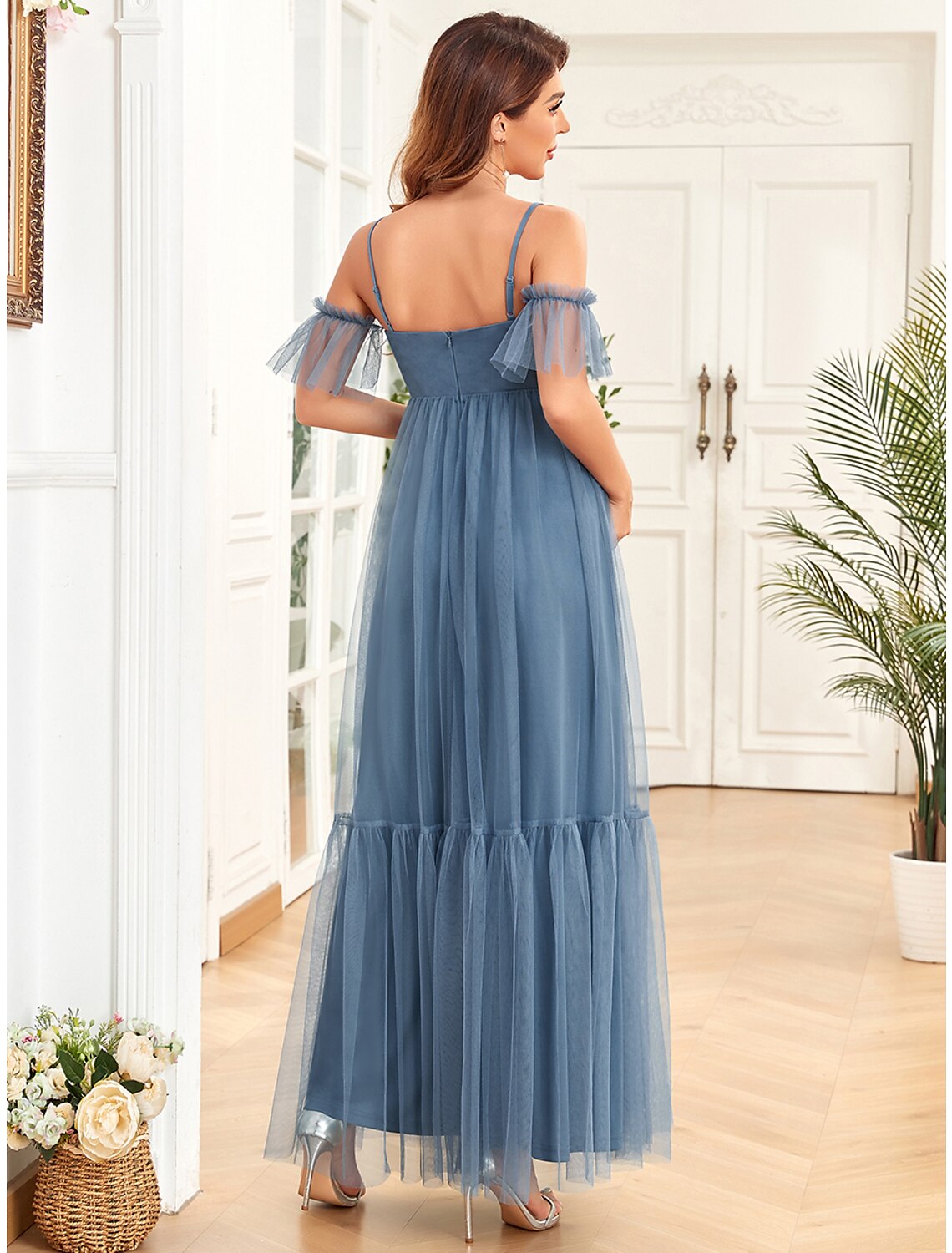 A-Line Evening Gown Maternity Dress Party Wear Wedding Guest