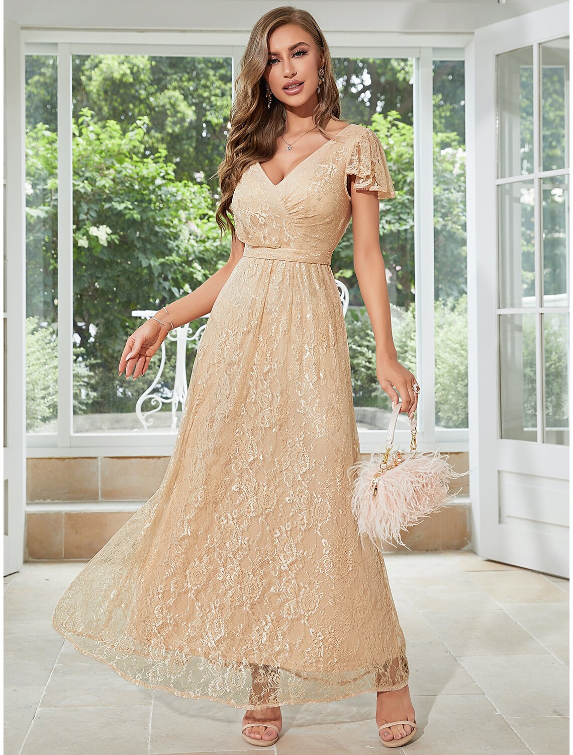 A-Line Wedding Guest Dresses Elegant Dress Party Wear Wedding Party Ankle