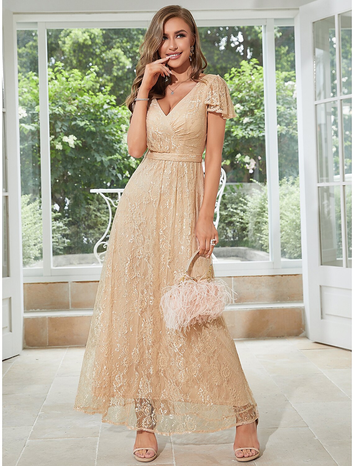 A-Line Wedding Guest Dresses Elegant Dress Party Wear Wedding Party Ankle