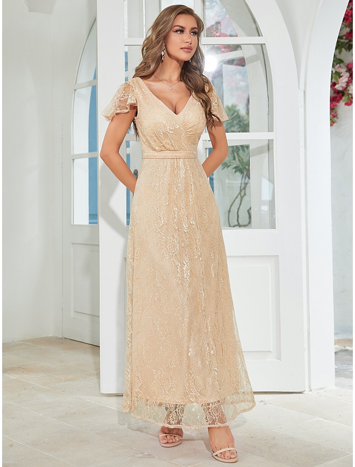 A-Line Wedding Guest Dresses Elegant Dress Party Wear Wedding Party Ankle