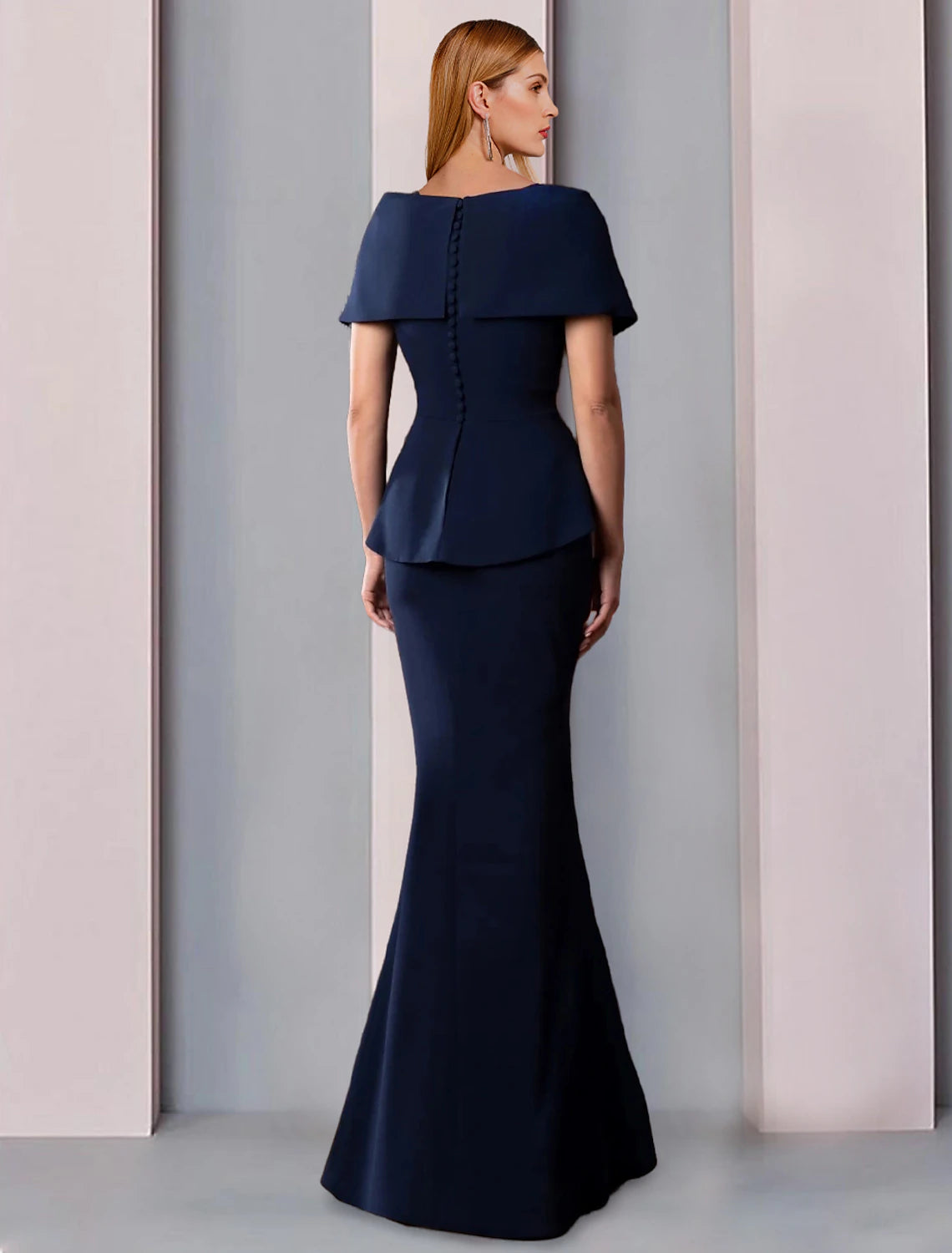 A-Line Mother of the Bride Dress Formal Wedding Guest Elegant Square Neck