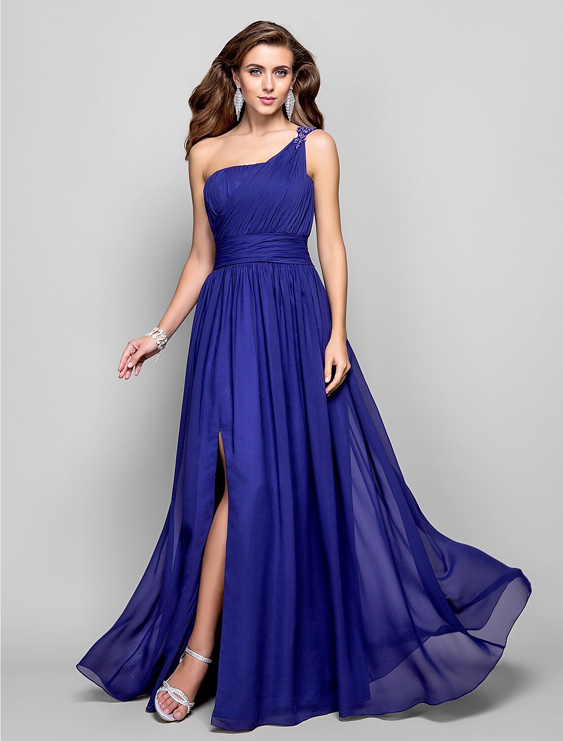 Sheath / Column Minimalist Open Back Formal Evening Military Ball Dress