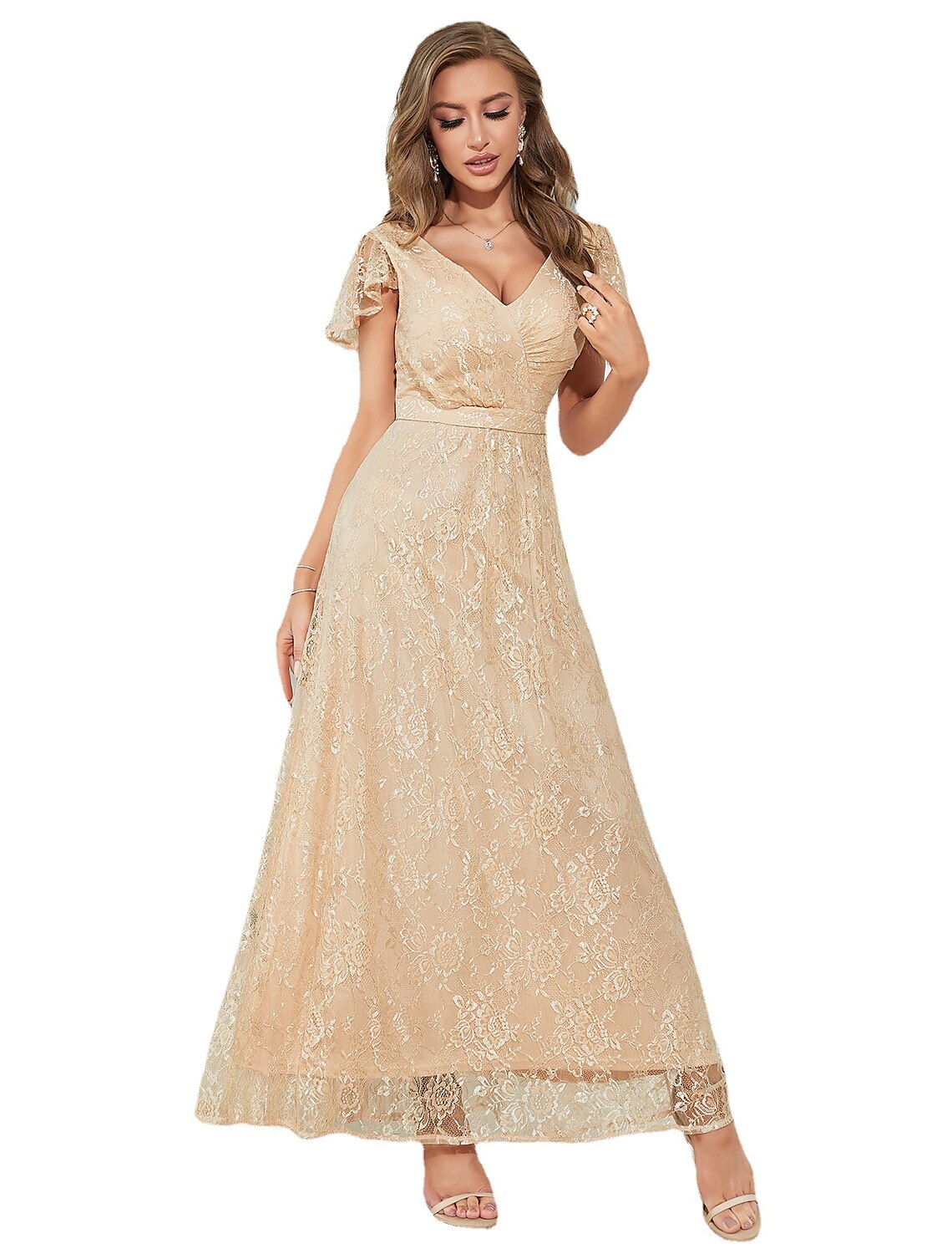 A-Line Wedding Guest Dresses Elegant Dress Party Wear Wedding Party Ankle