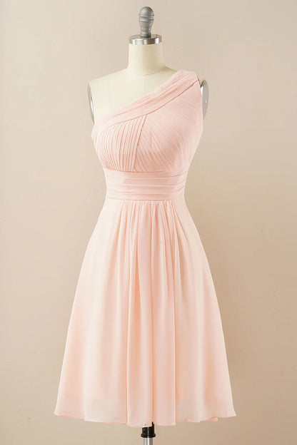 Chiffon One Shoulder Bridesmaid Dress