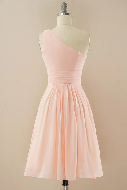 Chiffon One Shoulder Bridesmaid Dress