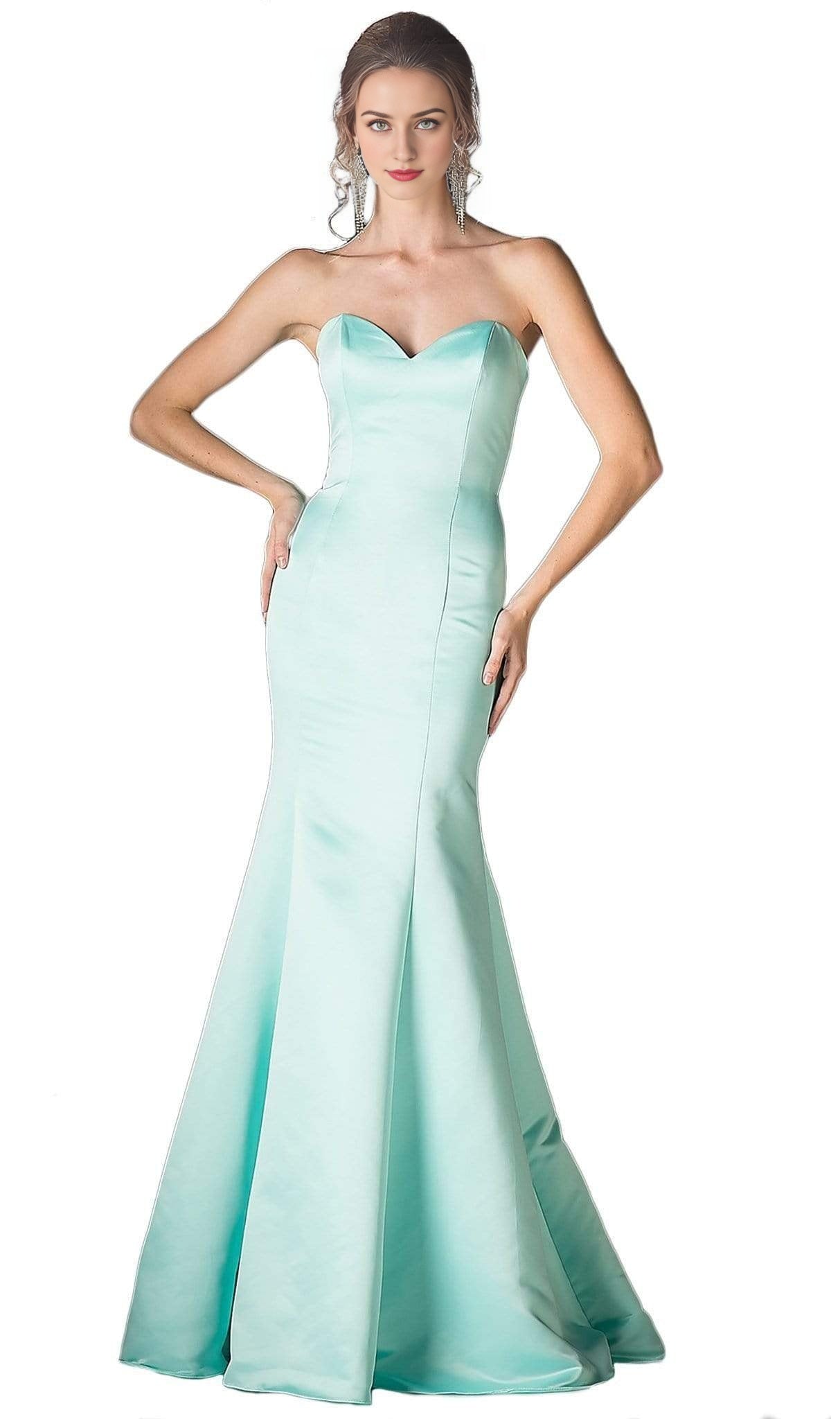 Strapless Sweetheart Satin Trumpet Gown