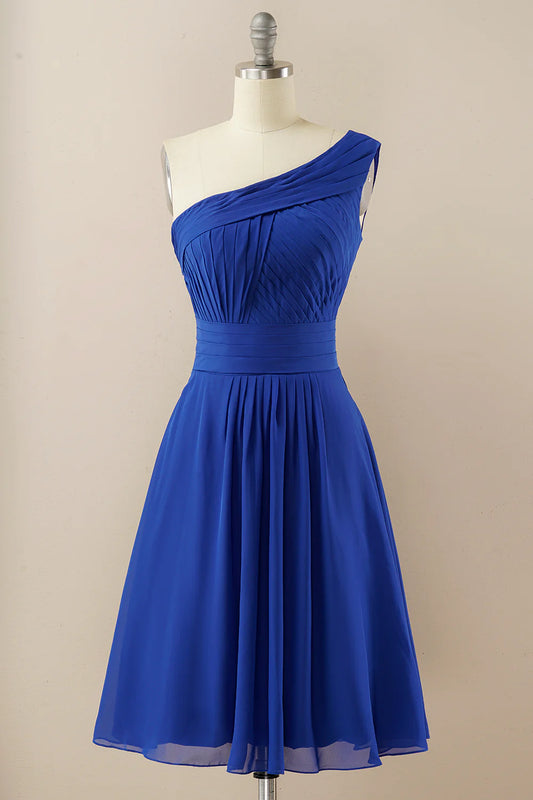 Chiffon One Shoulder Bridesmaid Dress