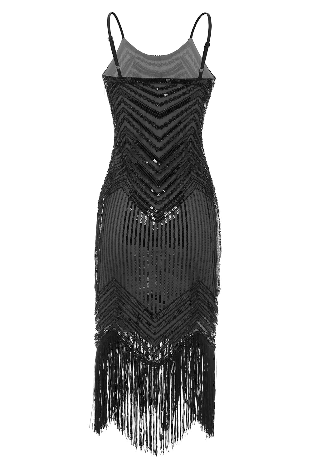 Fringed Vintage 1920s Sequin Dress