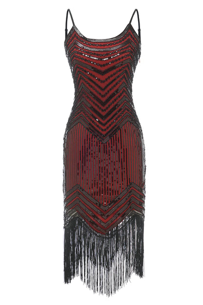 Fringed Vintage 1920s Sequin Dress