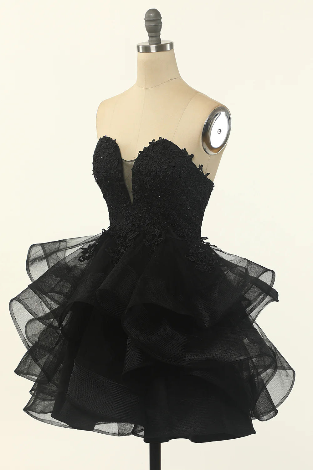 Strapless Tulle Little Black Dress