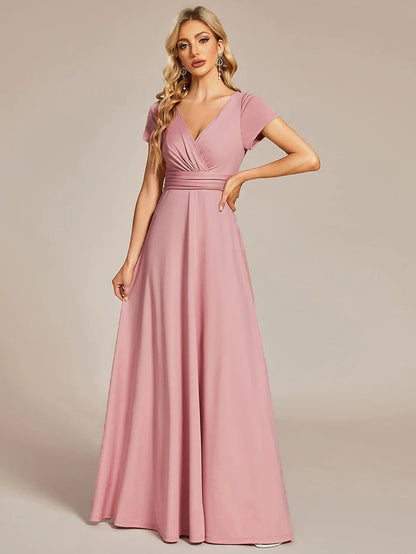 Simple Pleated Empire Waist A-Line Bridesmaid Dress/Prom Dresses