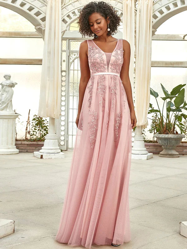 Maxi Long Elegant Ethereal Tulle Evening Dress