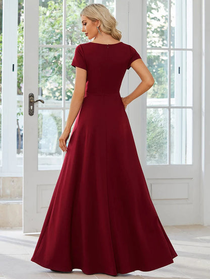 Simple Pleated Empire Waist A-Line Bridesmaid Dress/Prom Dresses