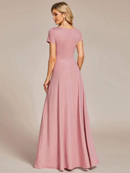 Simple Pleated Empire Waist A-Line Bridesmaid Dress/Prom Dresses