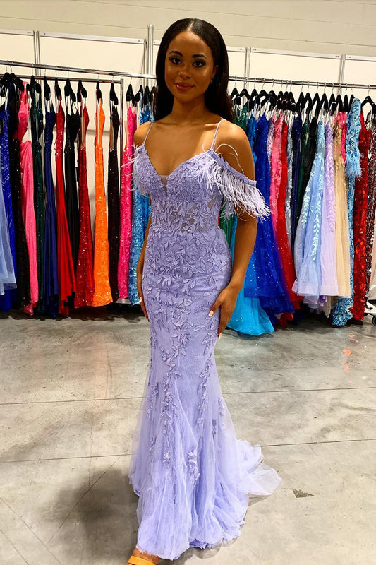 Gorgeous Mermaid Spaghetti Straps Prom Dress With Appliques