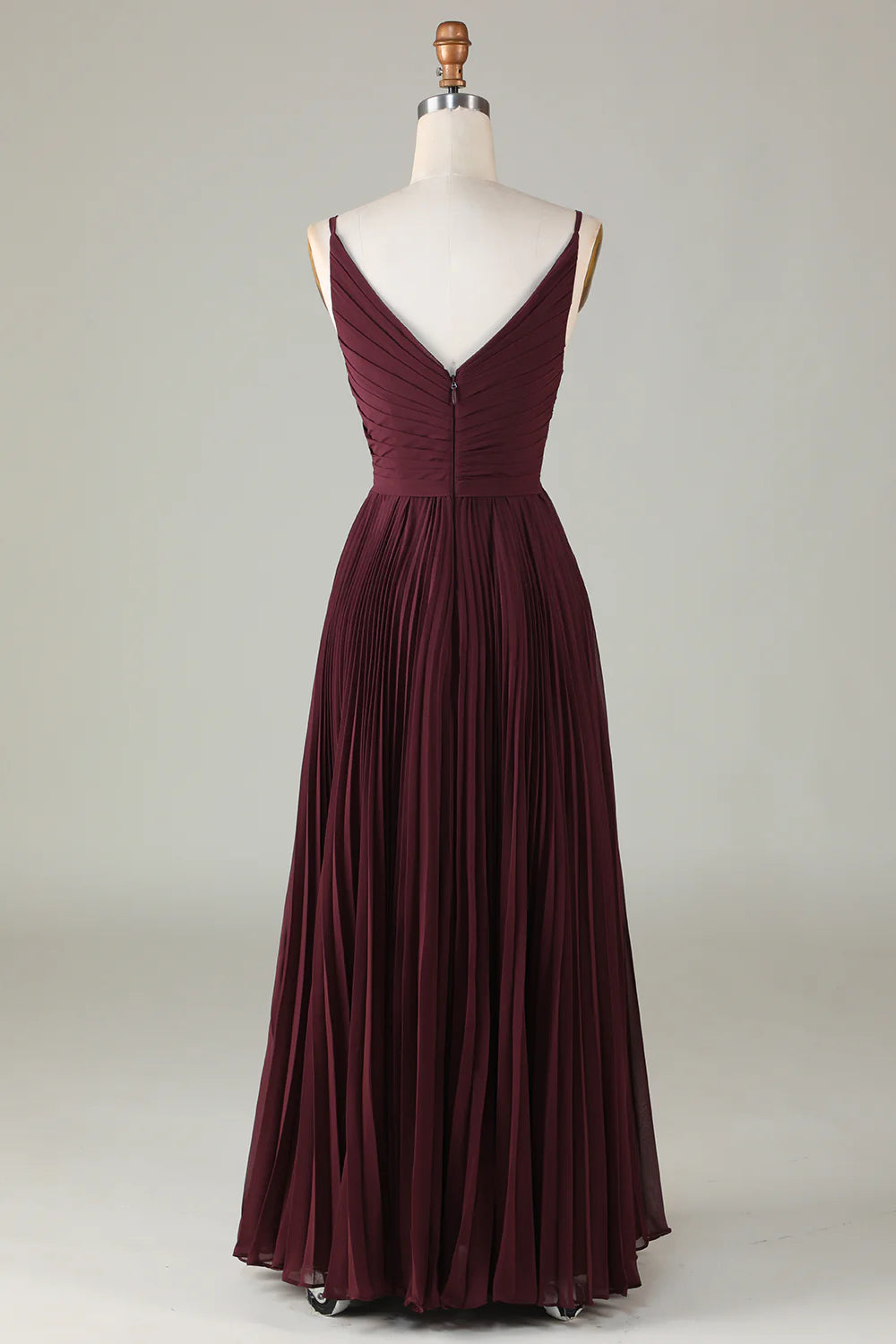 A-Line Sleeveless Cabernet Bridesmaid Dress