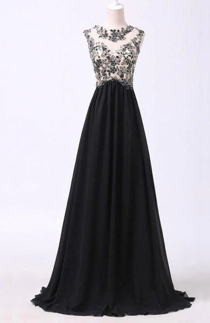 Arrival Black Appliques Party Dress