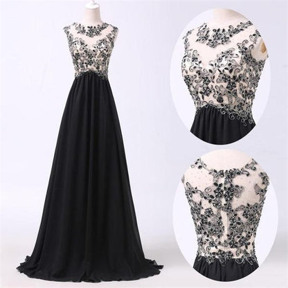 Arrival Black Appliques Party Dress