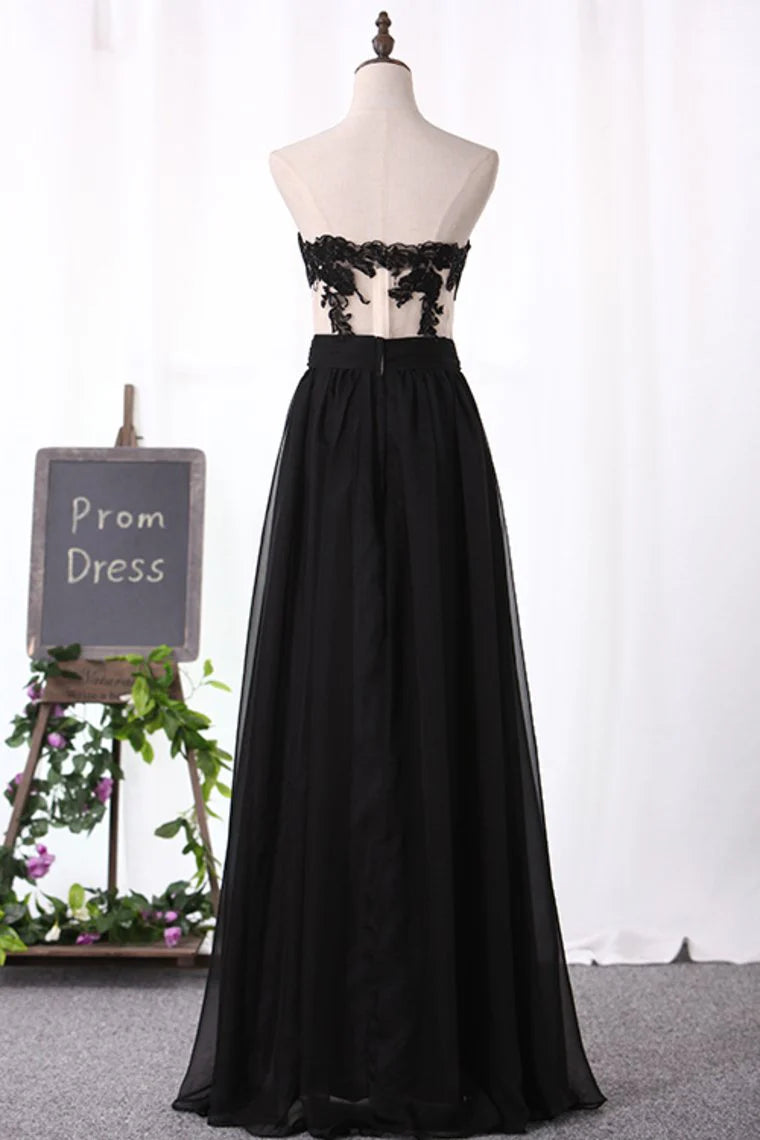 Arrival Sweetheart Chiffon With Applique And Beads Party Dresses A Line