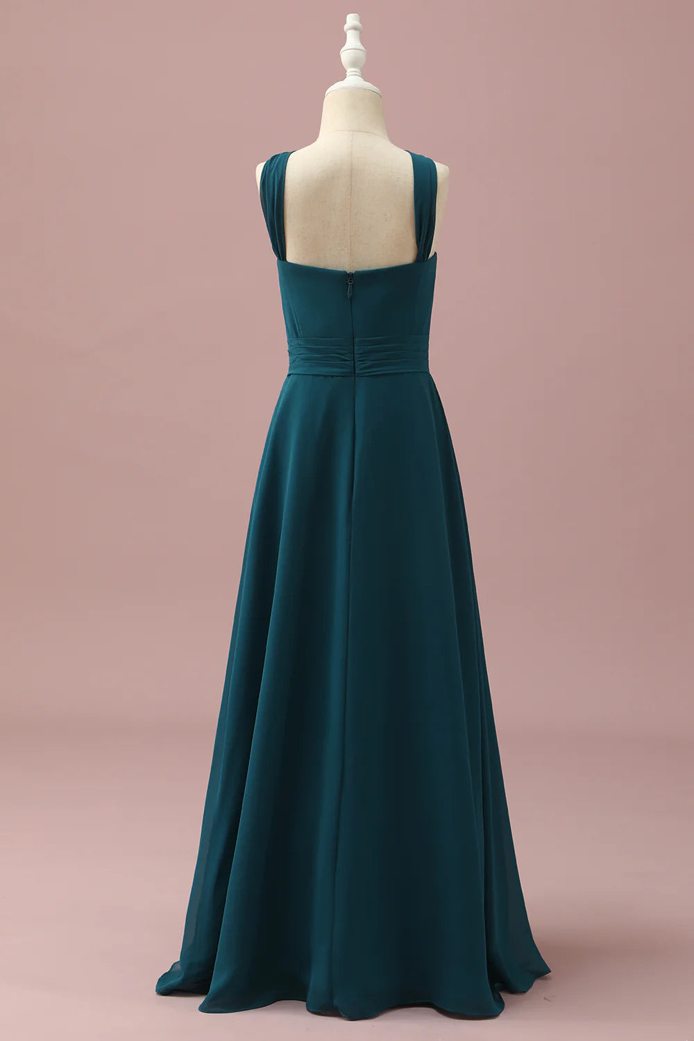 Dark Green Halter A-Line Bridesmaid Dresses