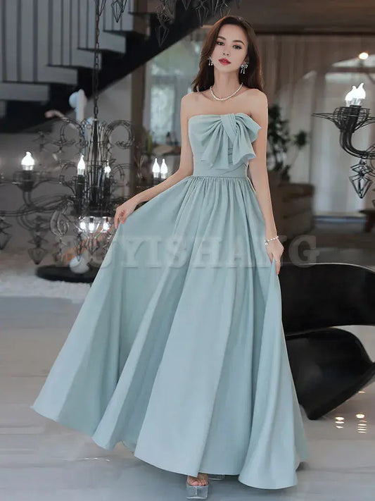 Buyishang Simple Backless Blue Long Prom Dresses Blue Bridesmaid Dresses Bridesmaid dress shop ﻿