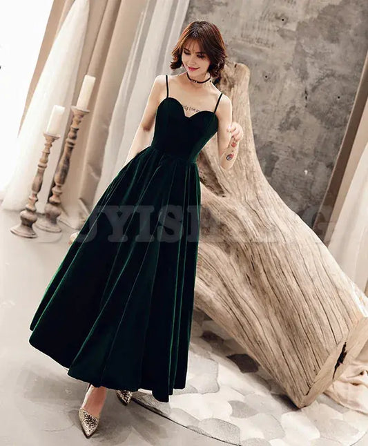 Buyishang Simple Green Short Prom Dress Green Bridesmaid Dress prom dress in store