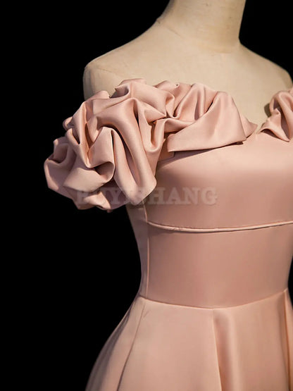 Buyishang Simple Pink Long Prom Dresses Pink Formal Graduation Dresses prom dresses shops ﻿