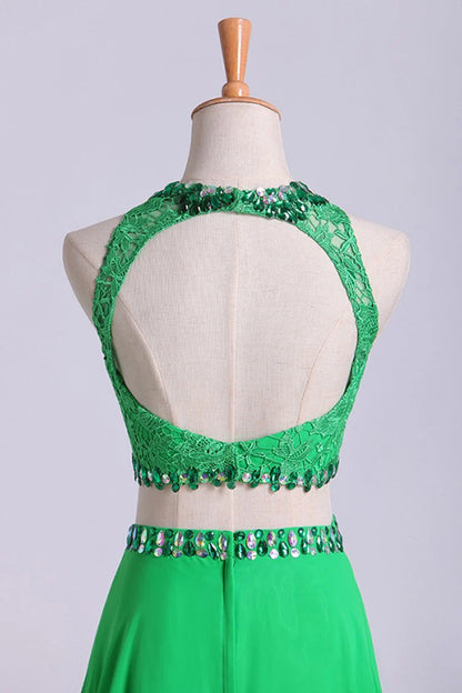 A Line Party Dresses Backless Sweep Train With Beading