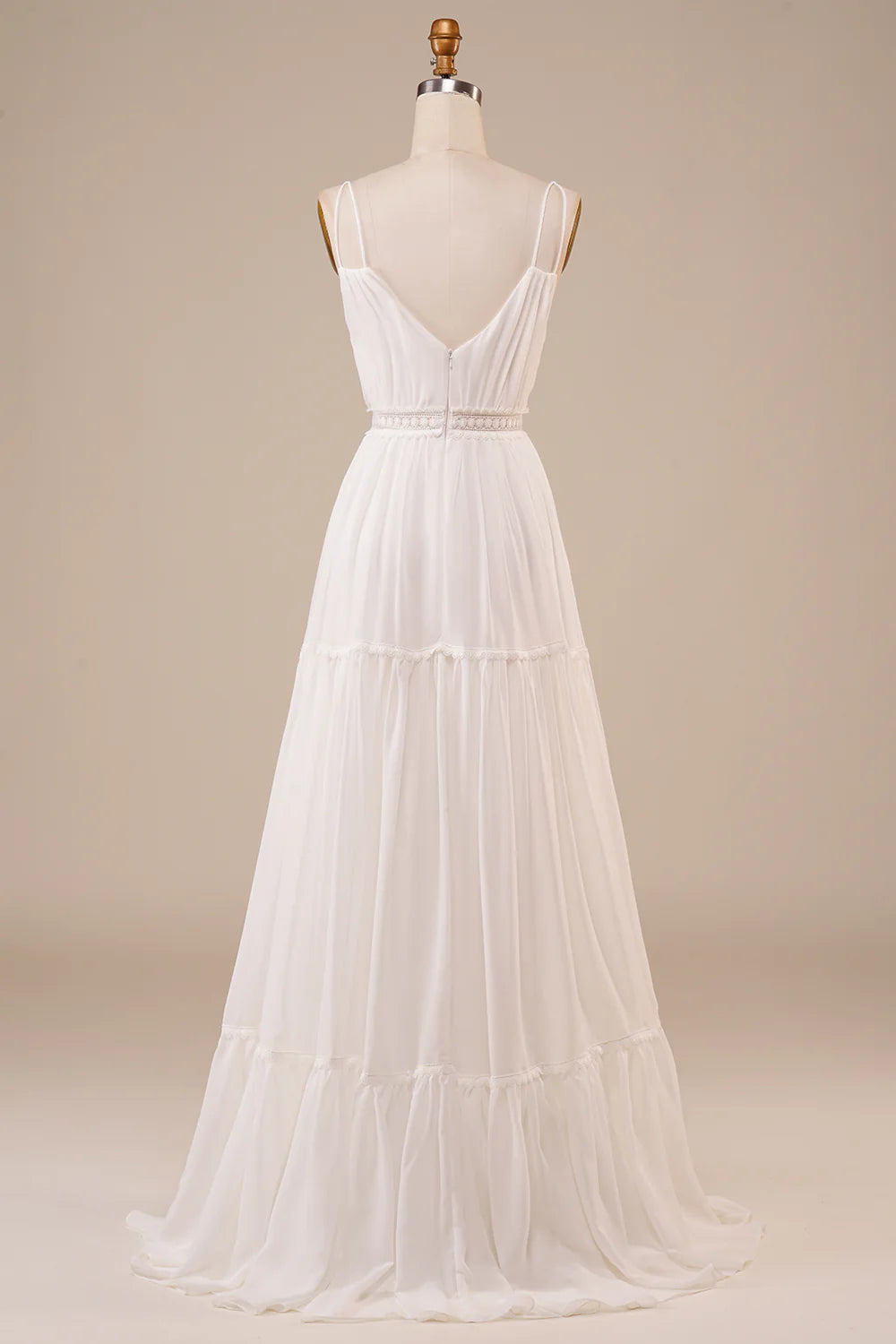 A-Line Simple Long Wedding Dress