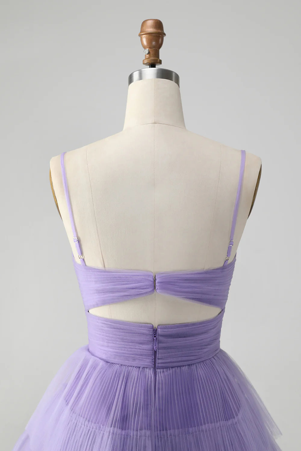 Urbann Vibe Purple Spaghetti Strap Tulle Dress With Bold Side Print For Night Out Fashion main image 1