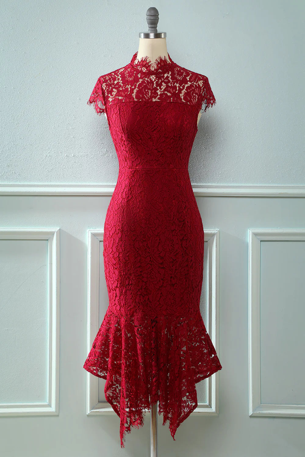 Sheath Jewel Lace Dress