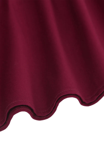 Sweetheart Burgundy Cocktail Party Dress