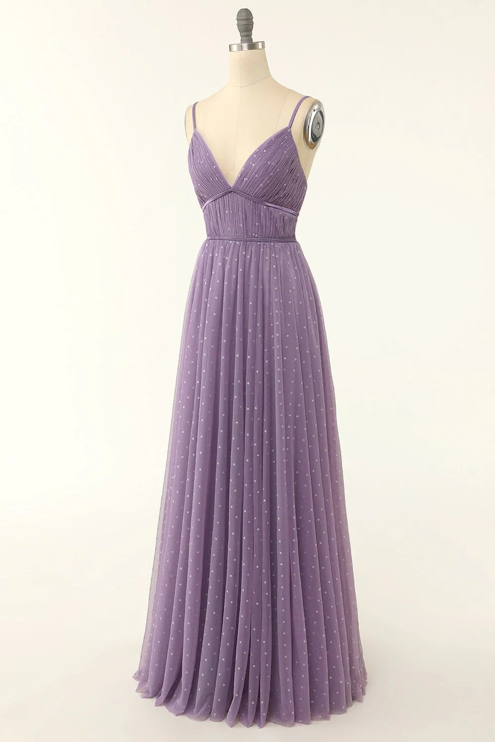 A Line Long Bridesmaid Dress with Ruffles