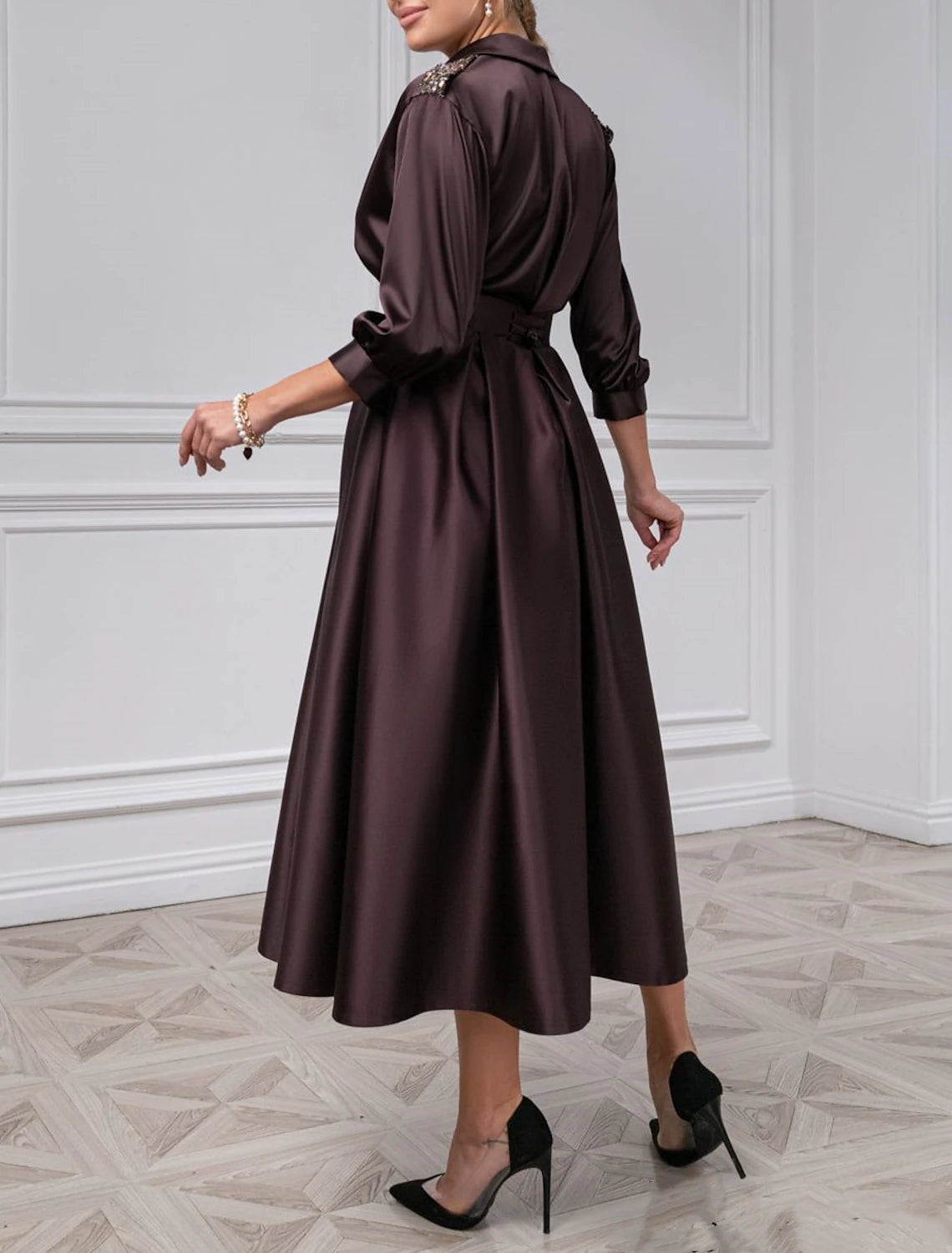 A-Line Cocktail Dresses Elegant Dress Wedding Guest Evening Party Tea ...